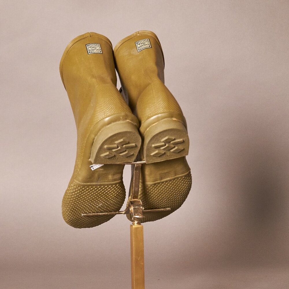 1960s America’s Paracord Army Green Galoshes Rain Boots